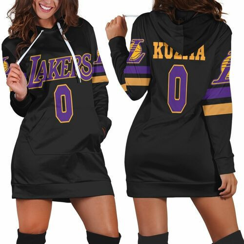 0 Kyle Kuzma Lakers Jersey Inspired Style Hoodie Dress Sweater Dress Sweatshirt Dress