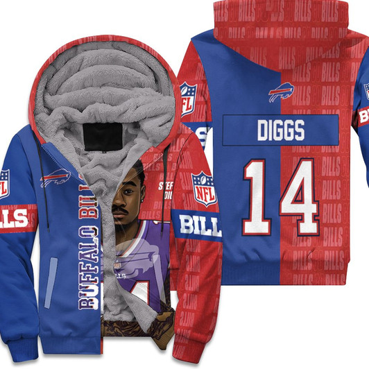 14 Stefon Diggs 14 Buffalo Bills Great Player 2020 Nfl Season Jersey New Version Fleece Hoodie