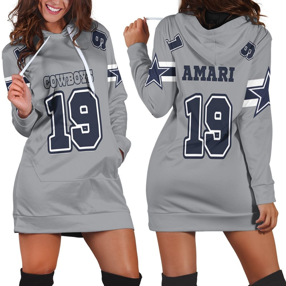 19 Amari Cooper Cowboys Jersey Inspired Style Hoodie Dress Sweater Dress Sweatshirt Dress