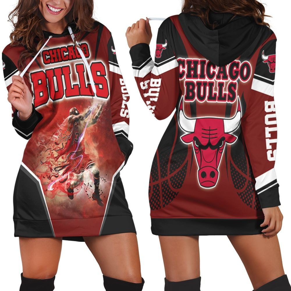 23 Michael Jordan Chicago Bulls Hoodie Dress Sweater Dress Sweatshirt Dress