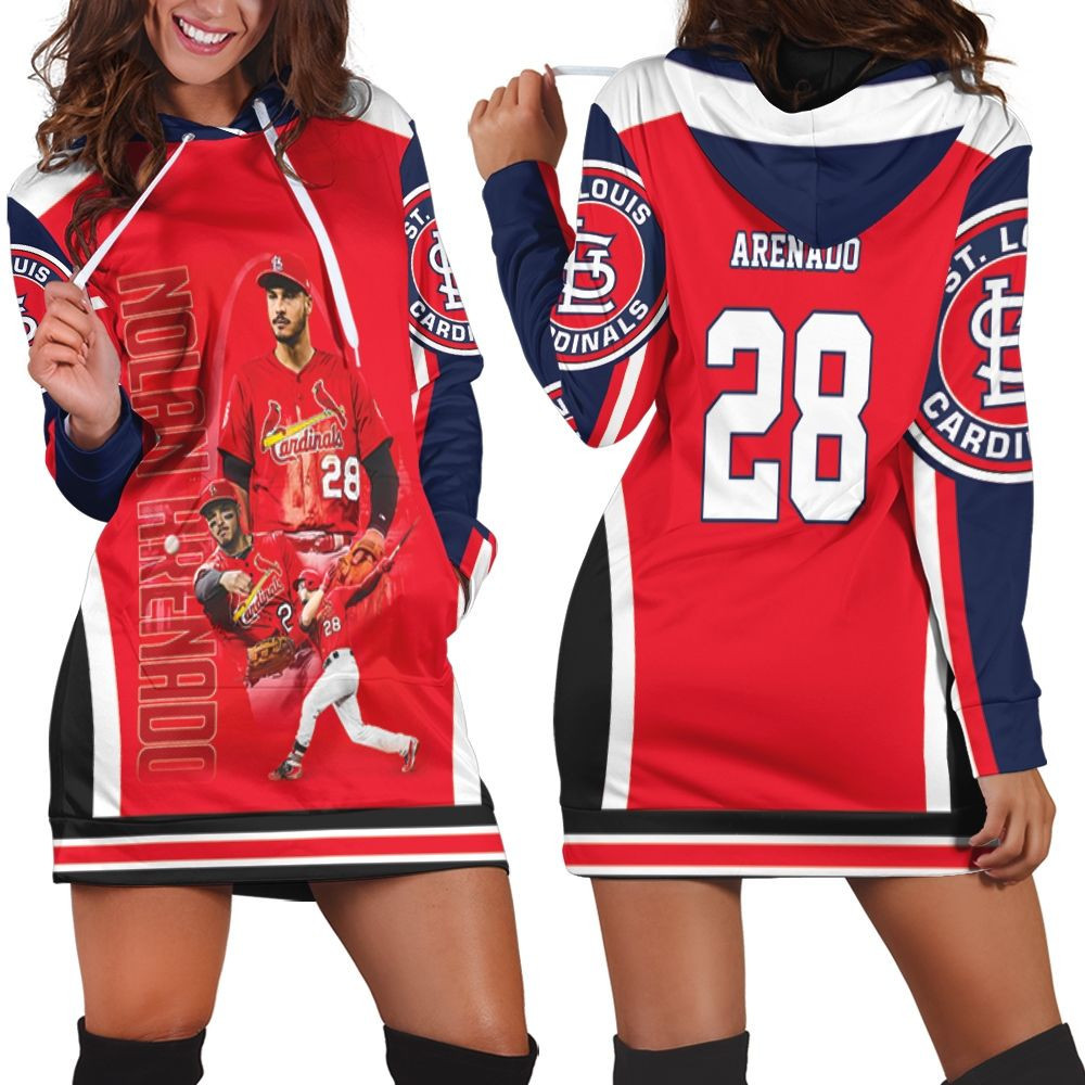 28 Arenado St Louis Cardinals Hoodie Dress Sweater Dress Sweatshirt Dress