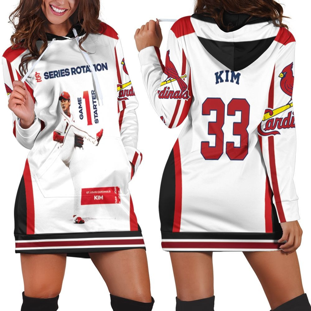 33 Kwang-hyun Kim St Louis Cardinals Hoodie Dress Sweater Dress Sweatshirt Dress