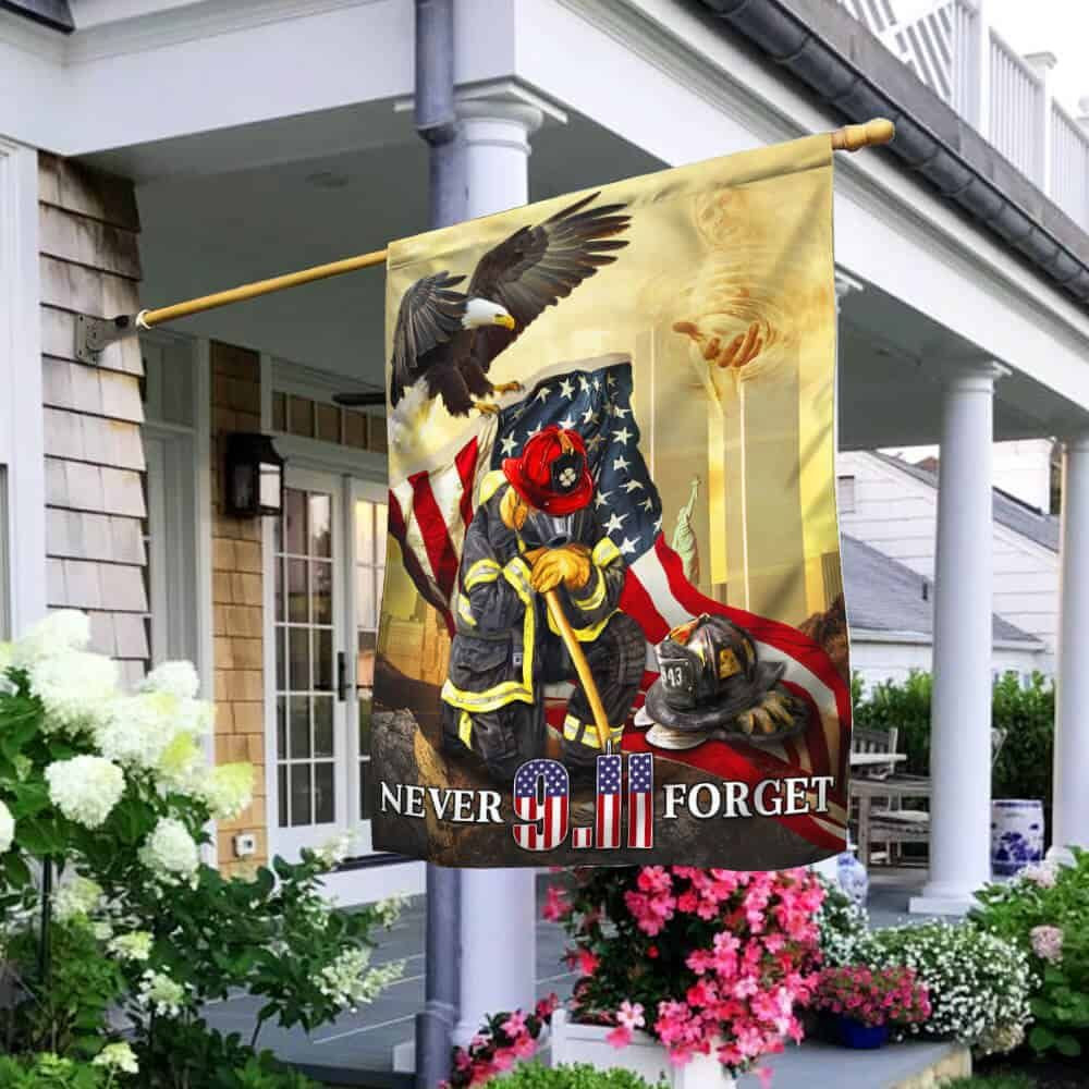 343 Firefighter Never Forget 911 Flag Patriot Day Garden Flag House Flag