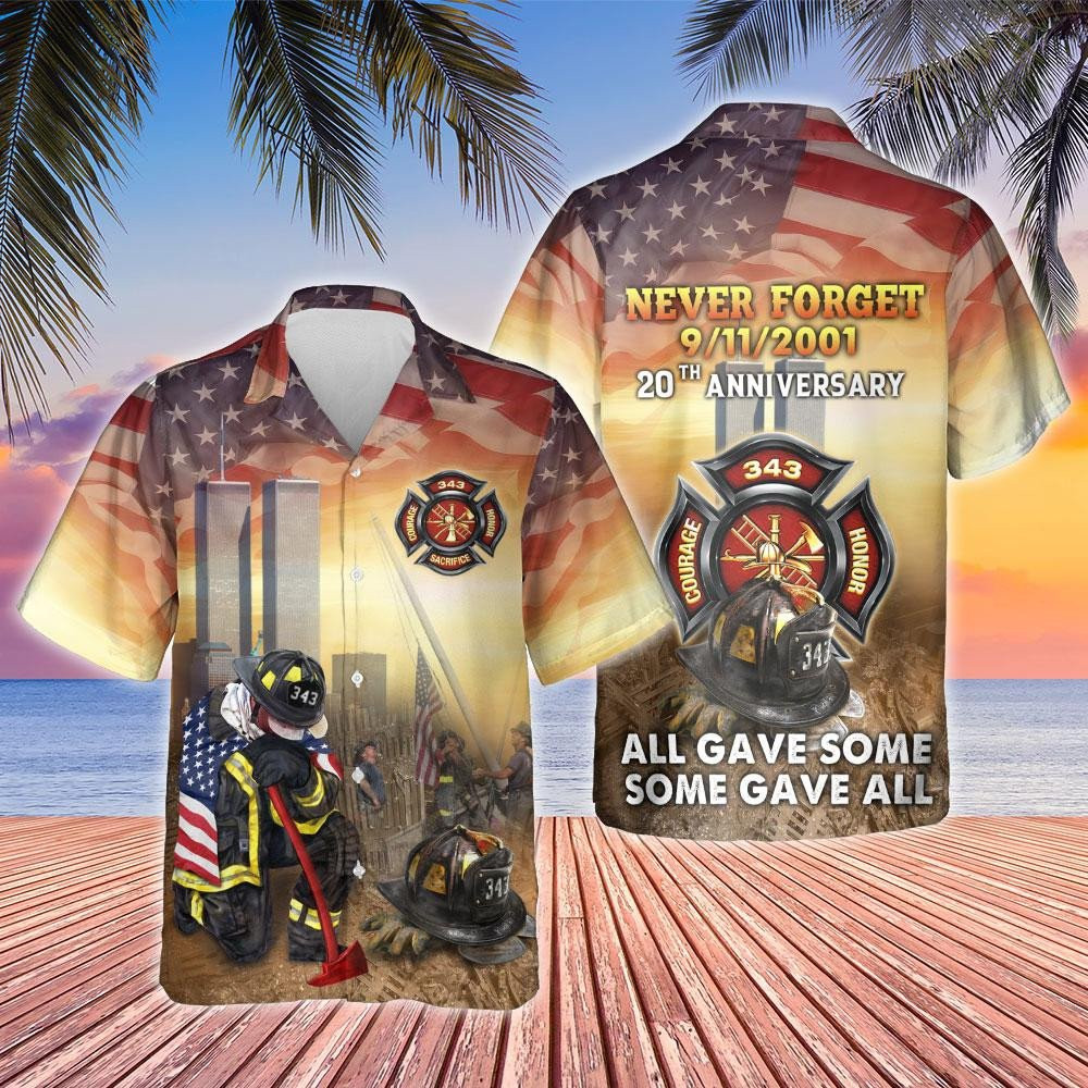 343 Firefighters The Brave Of 9/11 Hawaiian Shirt 100 New Summer Aloha Shirt