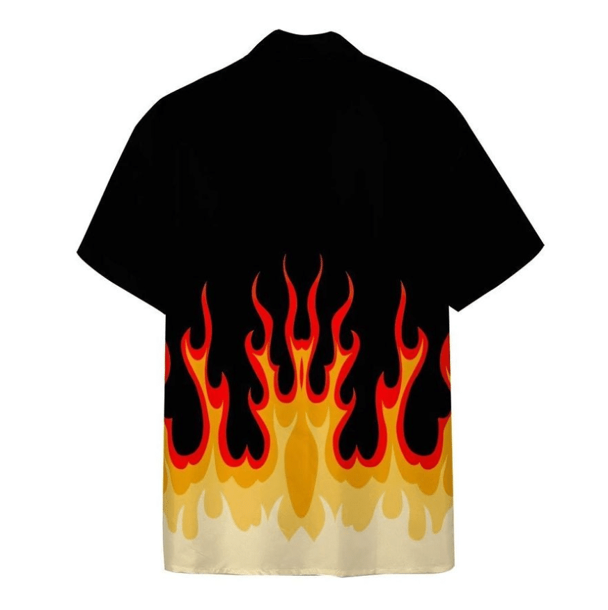 3D AOP Fire Hot Rod Flames Custom Short Sleeve Shirt Summer Aloha Shirt