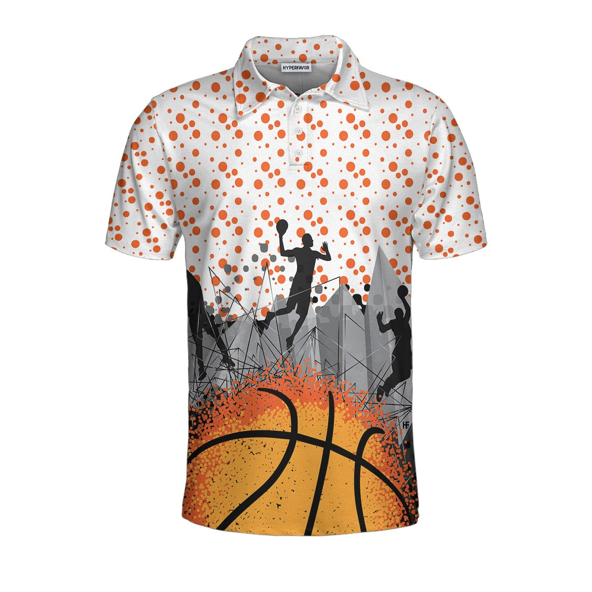 3D Basketball Sporty Pattern Polo Shirt Best Basketball Themed Polo Style Shirt For Adults Basketball Gift Idea