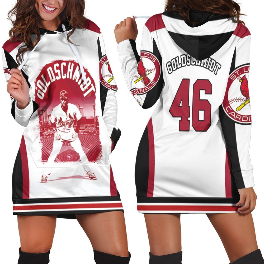 46 Goldschmidt St Louis Cardinals Hoodie Dress Sweater Dress Sweatshirt Dress