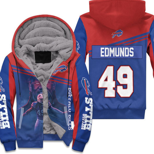 49 Tremaine Edmunds 49 Buffalo Bills Great Player 2020 Nfl Season Jersey Fleece Hoodie