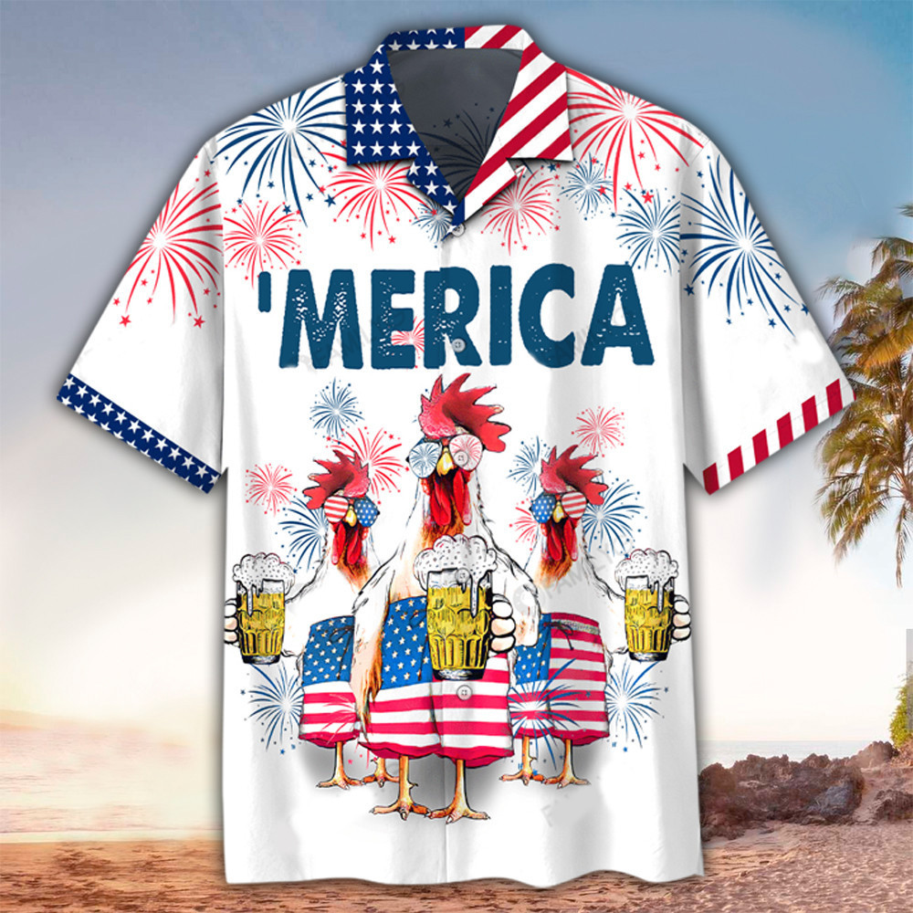 4th Of July Hawaiian Shirt 4th Of July Shirt For 4th Of July Lover Shirt For Men and Women