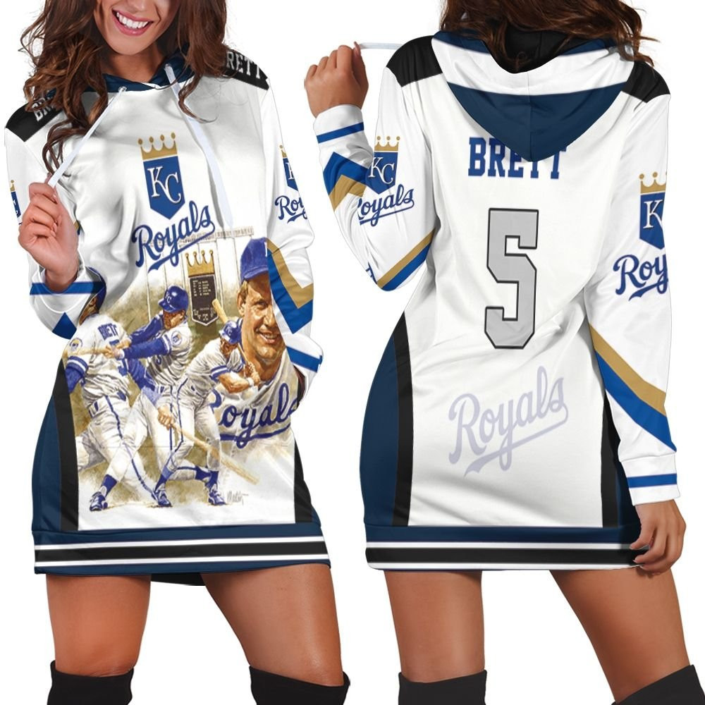 5 George Brett Kansas City Royals City Hoodie Dress Sweater Dress Sweatshirt Dress