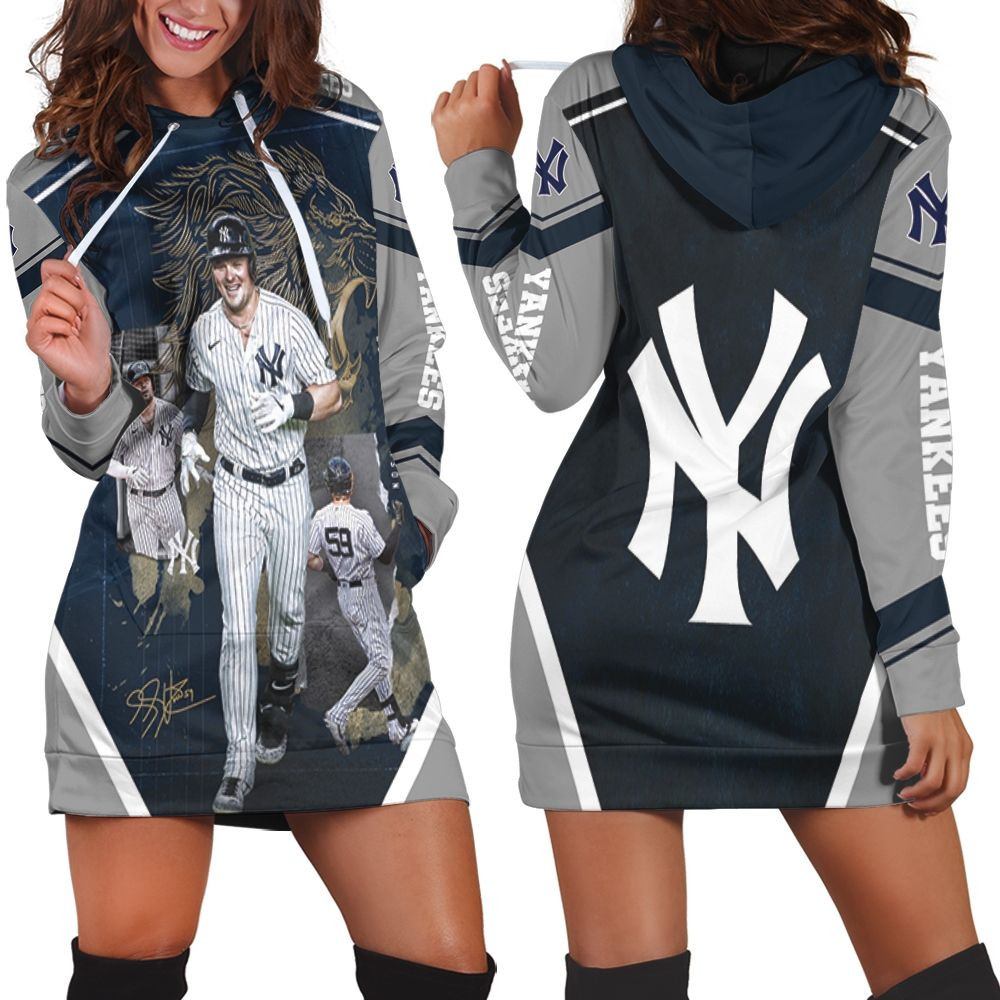 59 New York Yankees Luke Voit Hoodie Dress Sweater Dress Sweatshirt Dress