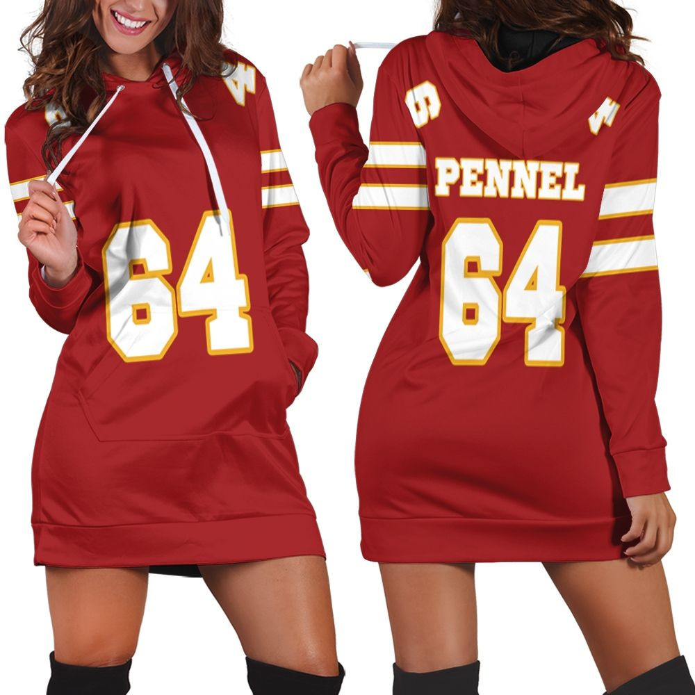 64 Mike Pennel Kannas City Jersey Inspired Style Hoodie Dress Sweater Dress Sweatshirt Dress