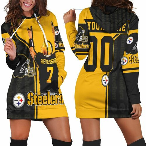 7 Ben Roethlisberger 7 Pittsburgh Steelers Great Player 2020 Nfl Season Personalized Hoodie Dress Sweater Dress Sweatshirt Dress