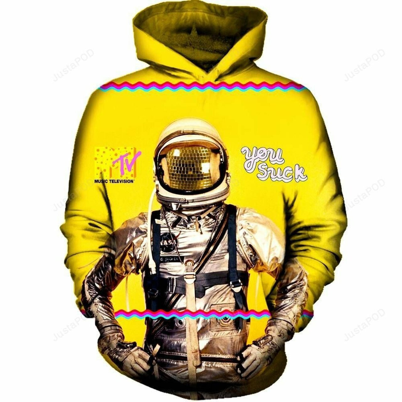 81s Astronaut 3d All Over Printed Hoodie
