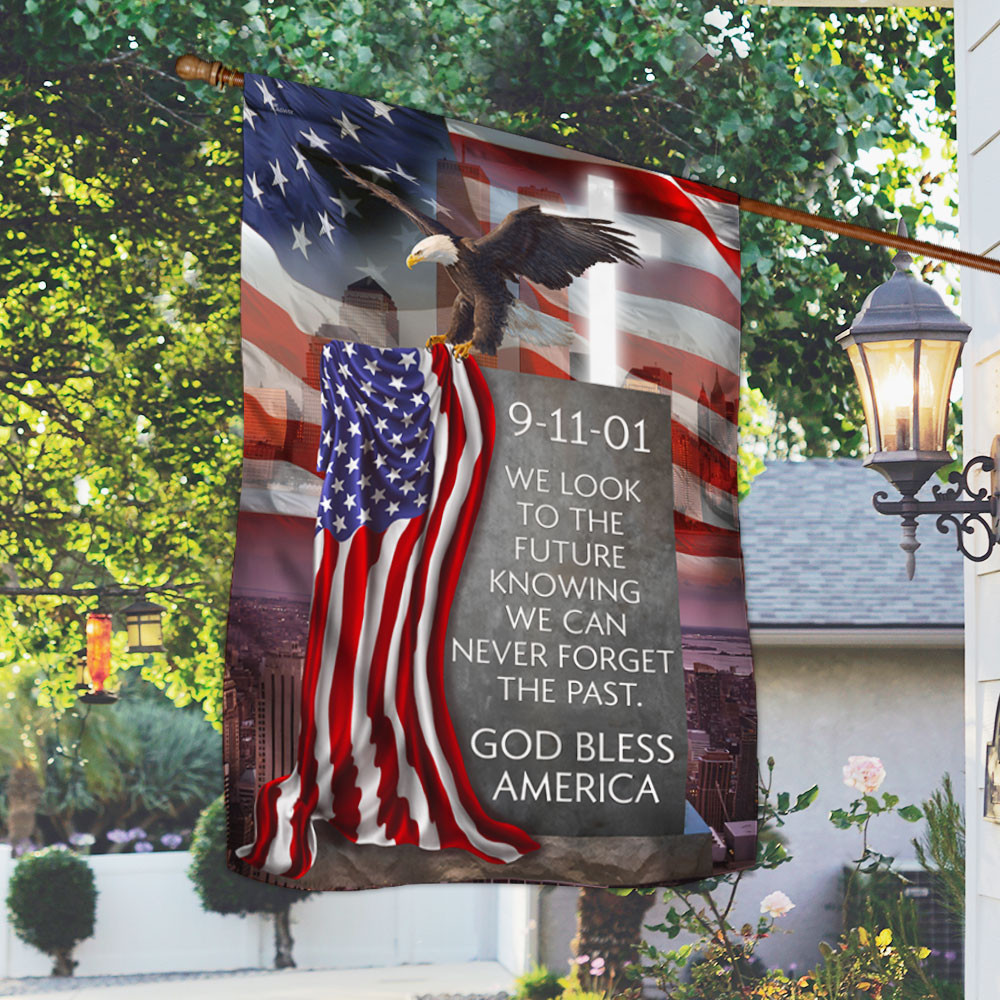 911 Flag God Bless America Never Forget The Past Patriot Day 9/11 Flag Jesus Flag Christian's Flag