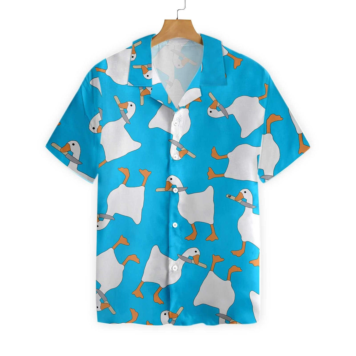 A Dangerous Duck With Knife Hawaiian Shirt