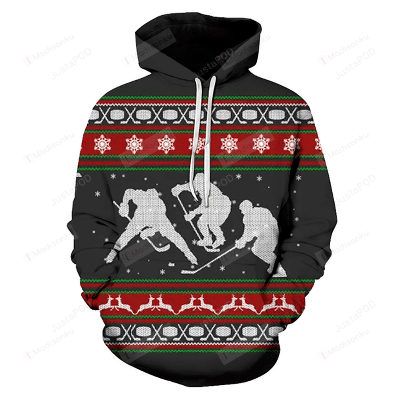 A Merry Hockey Christmas 3d All Over Print Hoodie