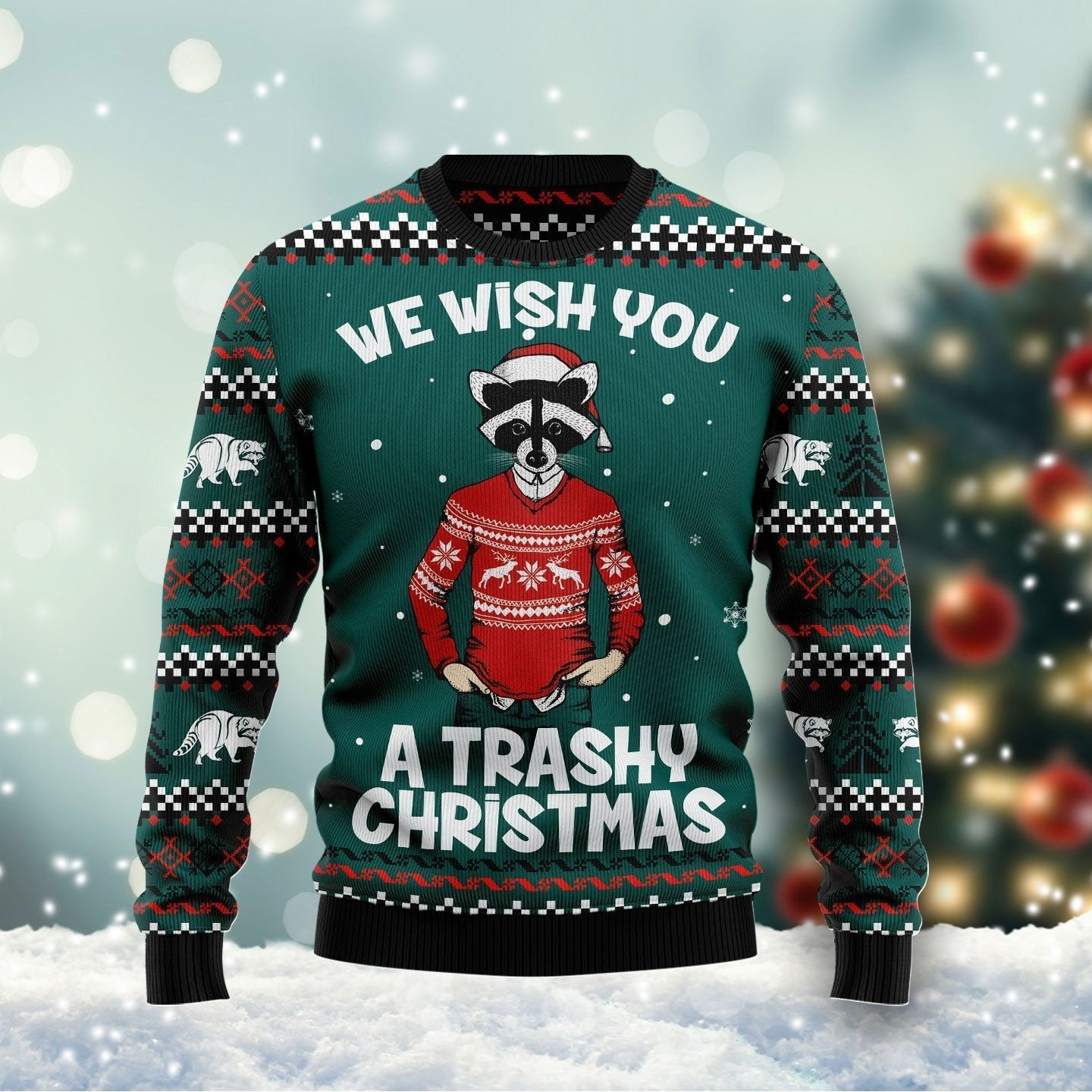 A Trashy Christmas Ugly Christmas Sweater Ugly Sweater For Men Women