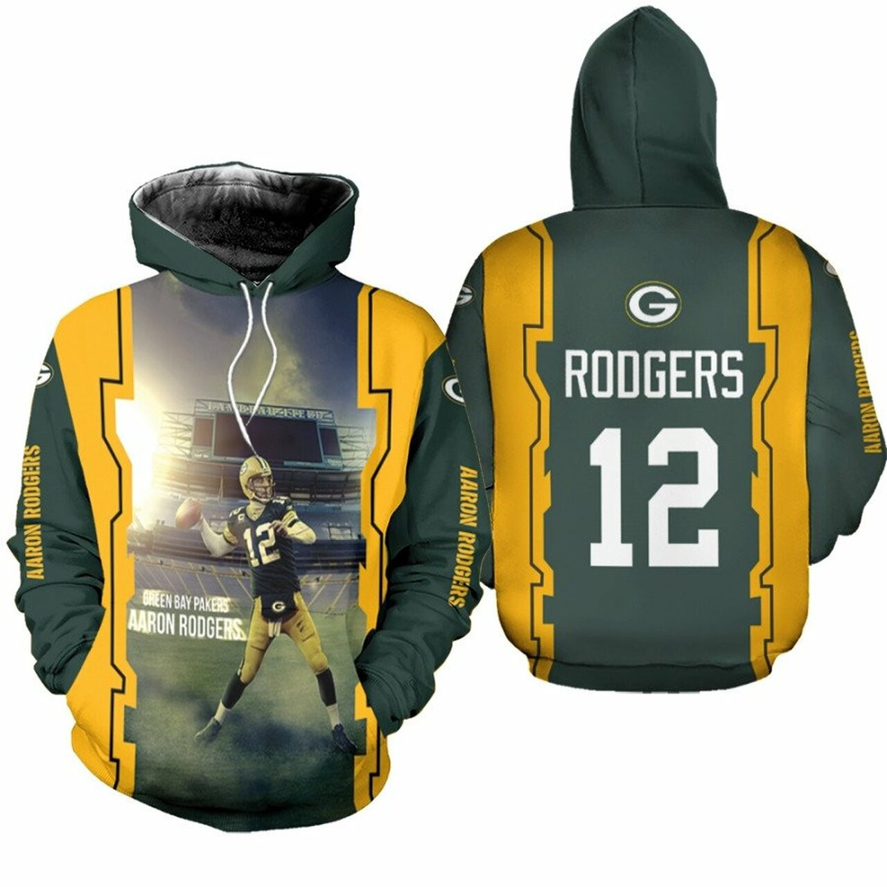 Aaron Rodgers 12 Green Bay Packers Nfl All