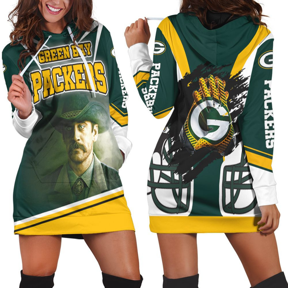 Aaron Rodgers Green Bay Packers For Fans Hoodie Dress Sweater Dress Sweatshirt Dress