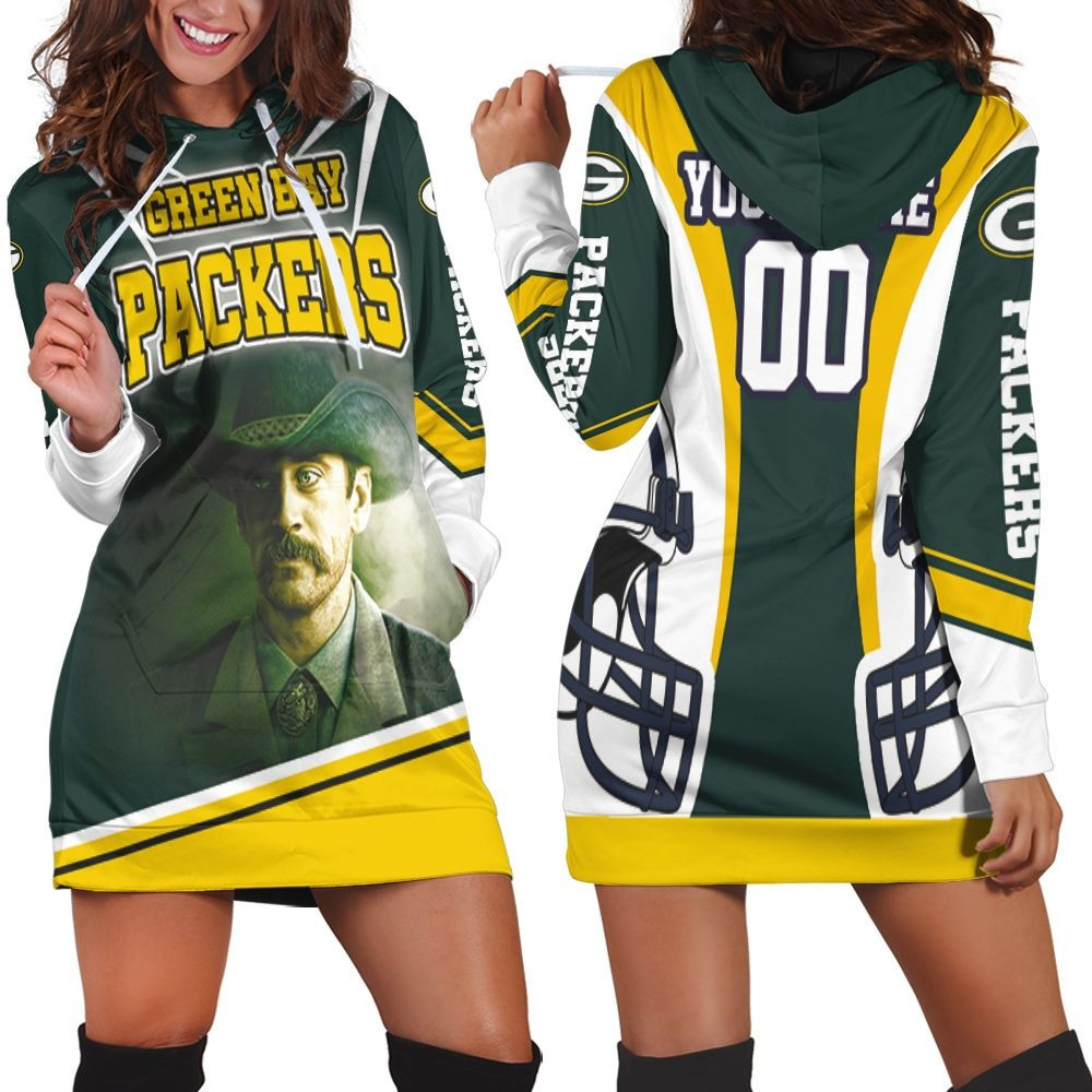 Aaron Rodgers Green Bay Packersposter For Fans Personalized Hoodie Dress Sweater Dress Sweatshirt Dress