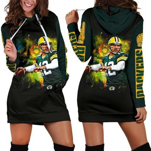 Aaron Rodgers Hoodie Dress Sweater Dress Sweatshirt Dress 3d All Over Print For Women Hoodie