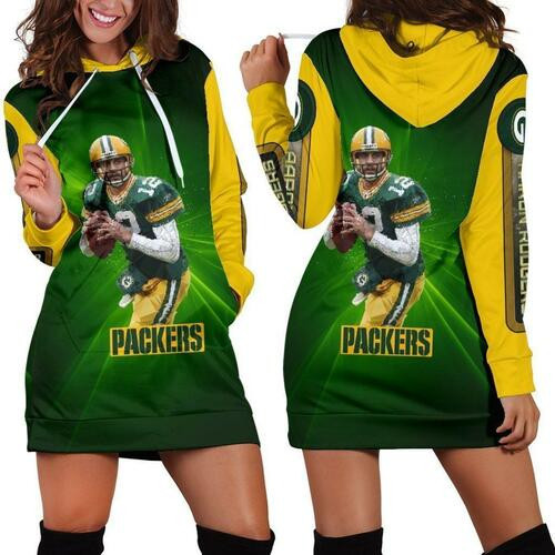 Aaron Rodgers Hoodie Dress Sweater Dress Sweatshirt Dress 3d All Over Print For Women Hoodie