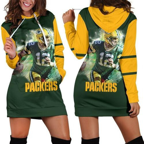 Aaron Rodgers Hoodie Dress Sweater Dress Sweatshirt Dress 3d All Over Print For Women Hoodie