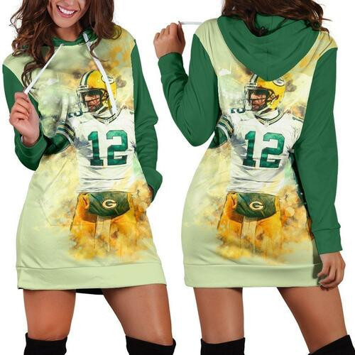 Aaron Rodgers Hoodie Dress Sweater Dress Sweatshirt Dress 3d All Over Print For Women Hoodie