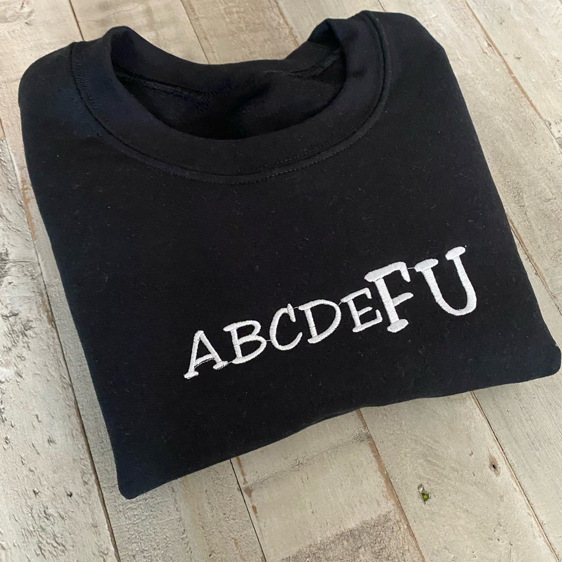 Abcdefu Embroidered Gayle Sweatshirt Tiktok Unisex Sweatshirt