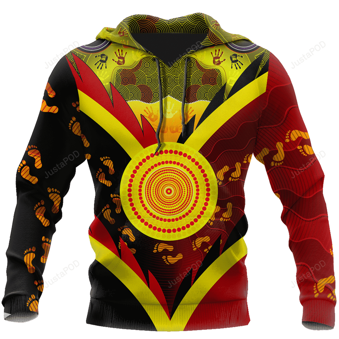 Aboriginal Art Footprint 3d All Over Print Hoodie