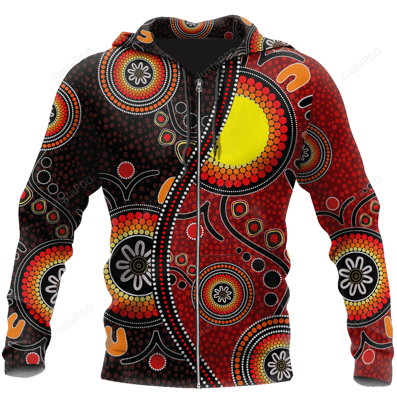 Aboriginal Dot Art Circles 3d All Over Print Hoodie