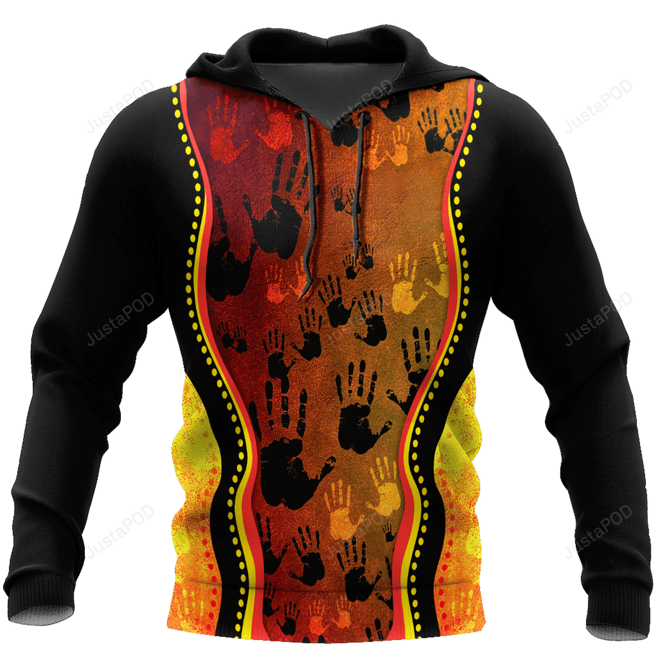 Aboriginal Handprint Patterns 3d All Over Print Hoodie