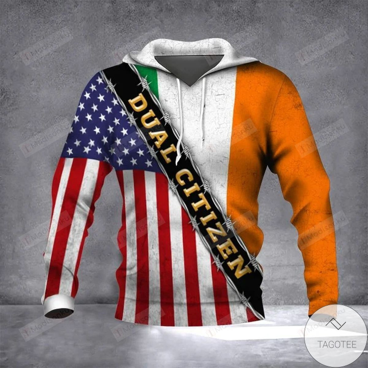 Absolutely Love Ireland Flag Dual Citizen American Irish 3D All Over Print Hoodie, Zip-up Hoodie