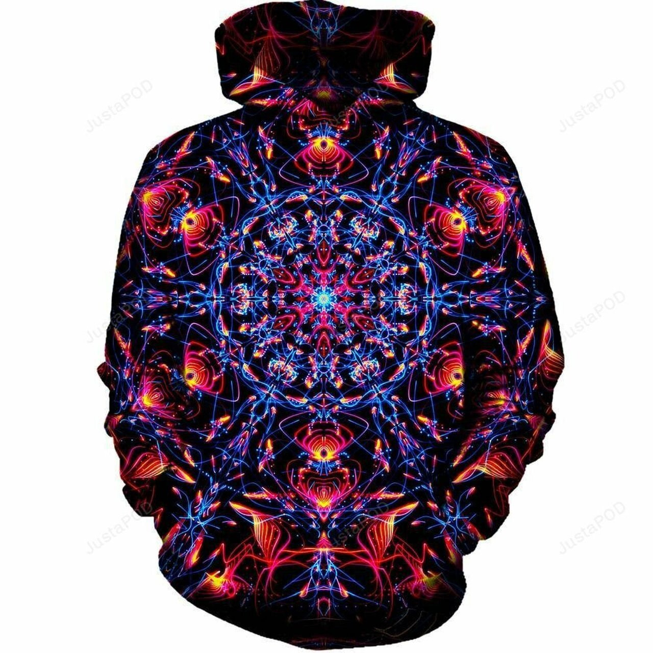 Abstract Design Red 3d All Over Printed Hoodie