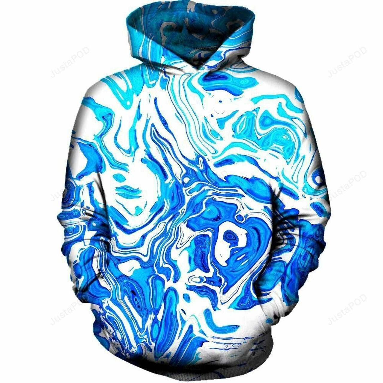 Abstract Liquid 3d All Over Printed Hoodie