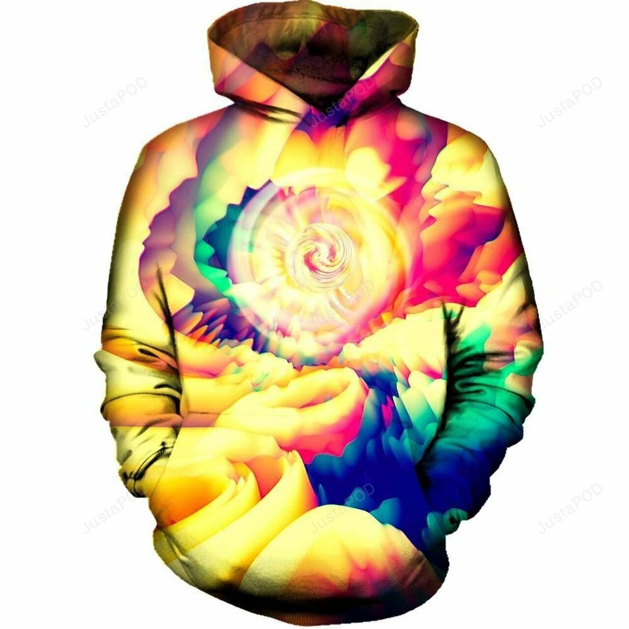 Abstract Spin 3d All Over Printed Hoodie