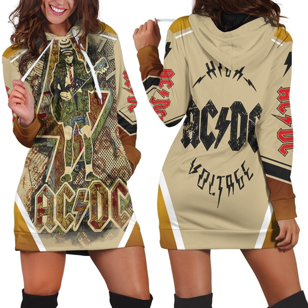 Acdc Angus Young Highway To Hell Hoodie Dress Sweater Dress Sweatshirt Dress