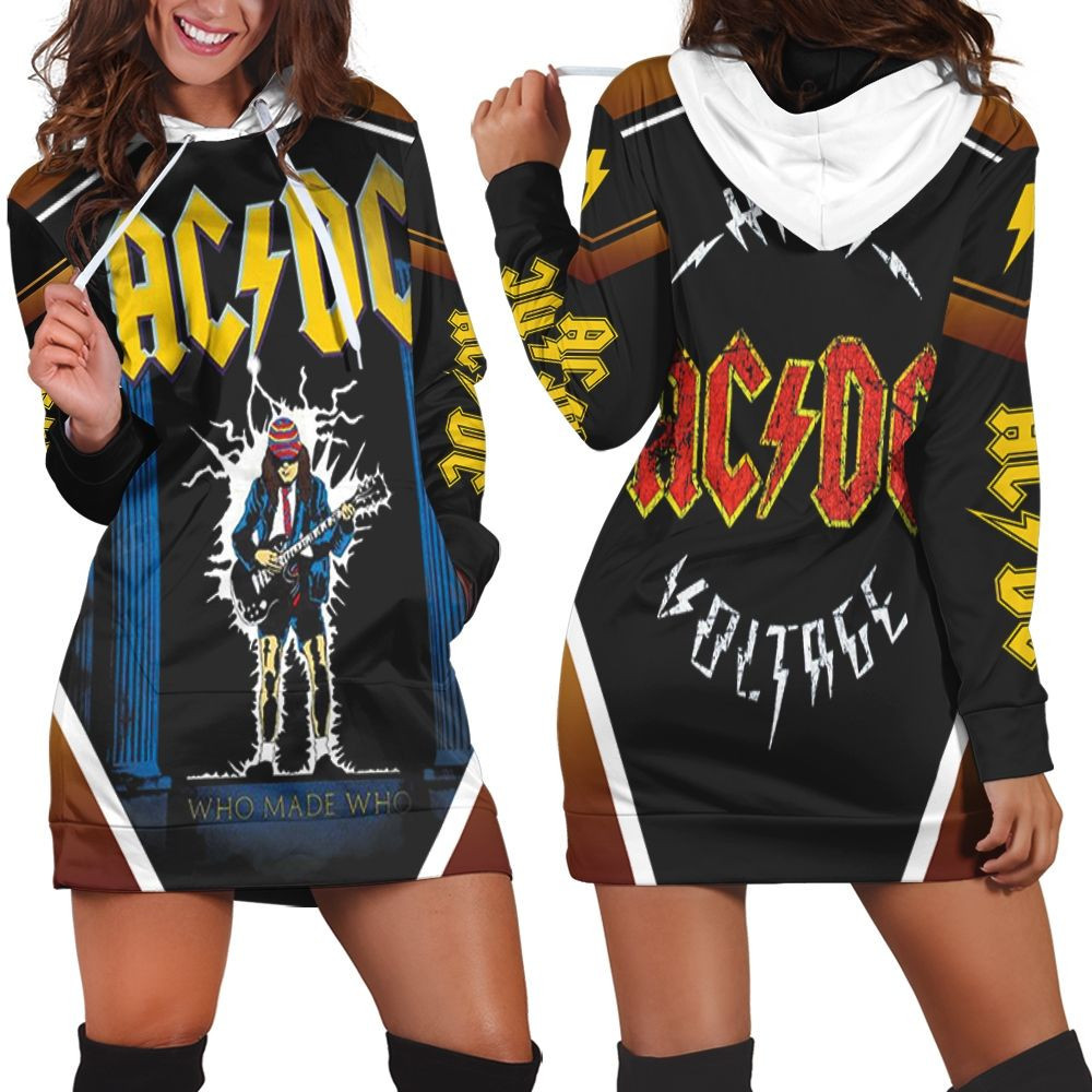 Acdc Who Made Who Hoodie Dress Sweater Dress Sweatshirt Dress