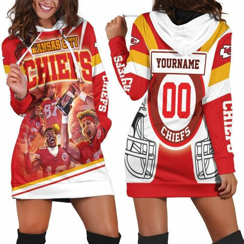 Afc West Division Champions Kansas City Chiefs Super Bowl 2021 Personalized Hoodie Dress Sweater Dress Sweatshirt Dress