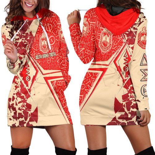 Africa Zone Clothing Delta Sigma Theta Legend Hoodie Dress For Women