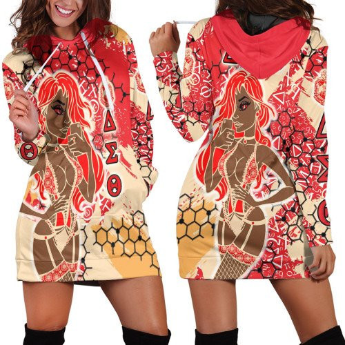 Africa Zone Clothing Delta Sigma Theta Sorority Special Girl Hoodie Dress For Women