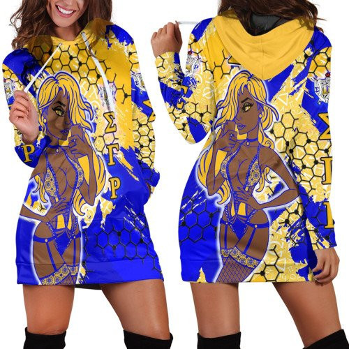 Africa Zone Clothing Sigma Gamma Rho Sorority Special Girl Hoodie Dress For Women