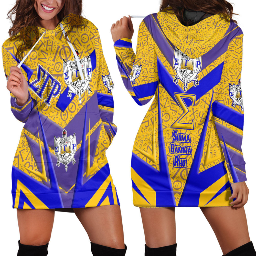 Africa Zone Clothing Sigma Gamma Rho Sporty Style Hoodie Dress For Women