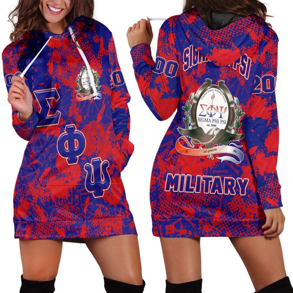 Africa Zone Clothing  Sigma Phi Psi Sport Style Hoodie Dress For Women