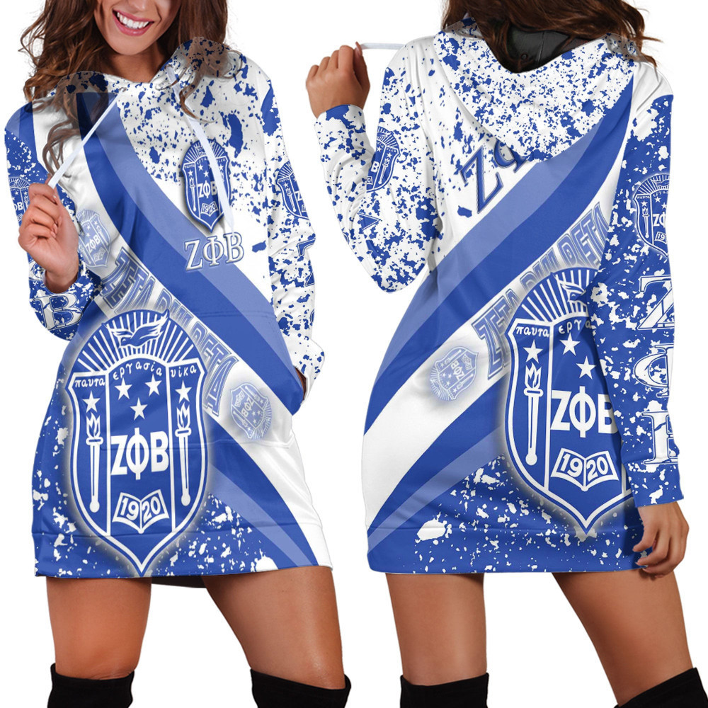 Africa Zone Clothing Zeta Phi Beta Special Hoodie Dress For Women