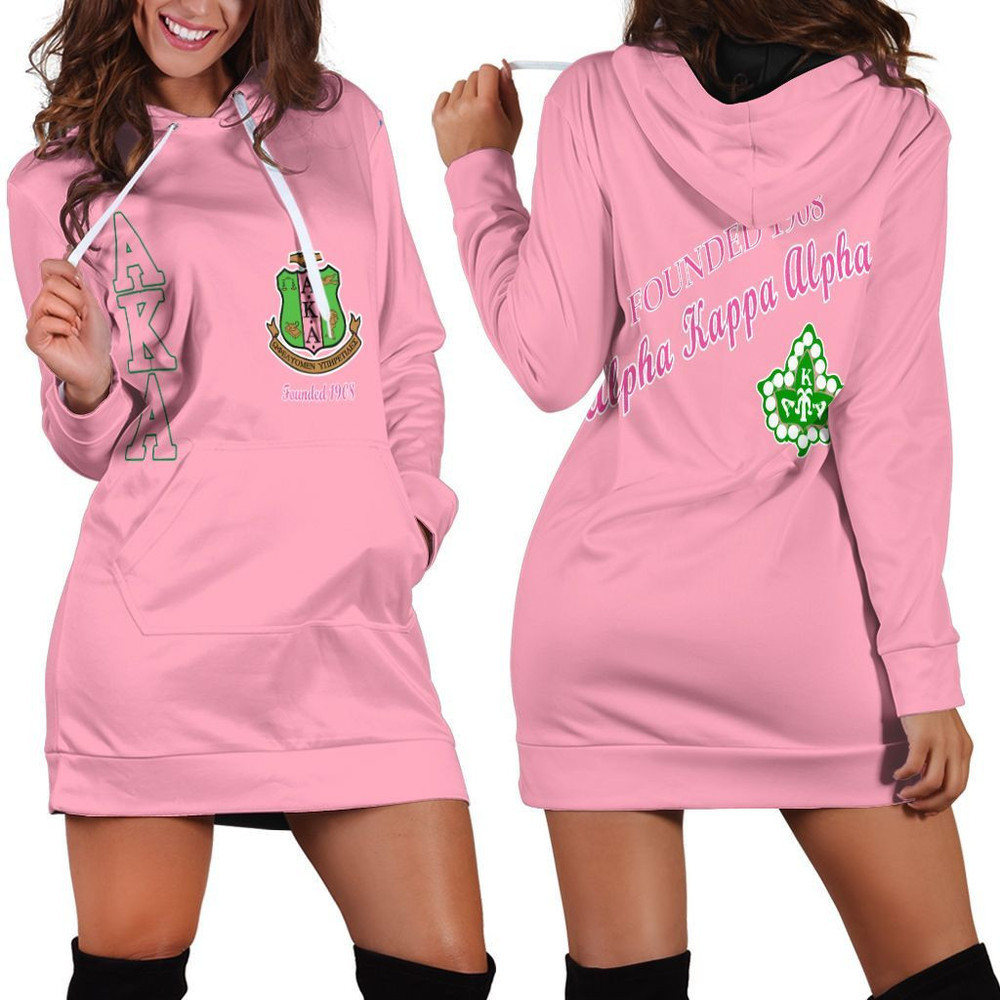 Africa Zone Dress AKA 1908 Sorority Simple Style 2 Hoodie Dress For Women