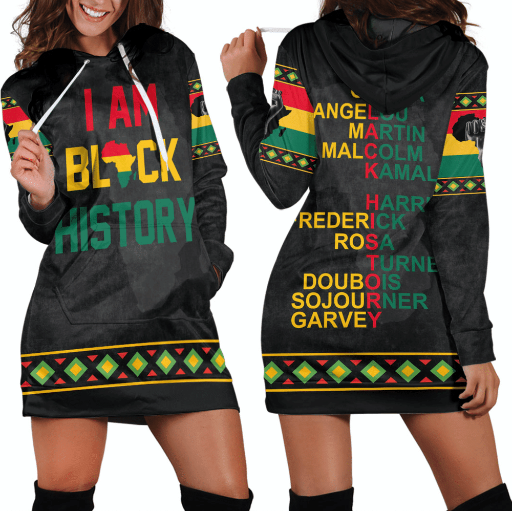 Africa Zone Dress Black History  Hoodie Dress For Women