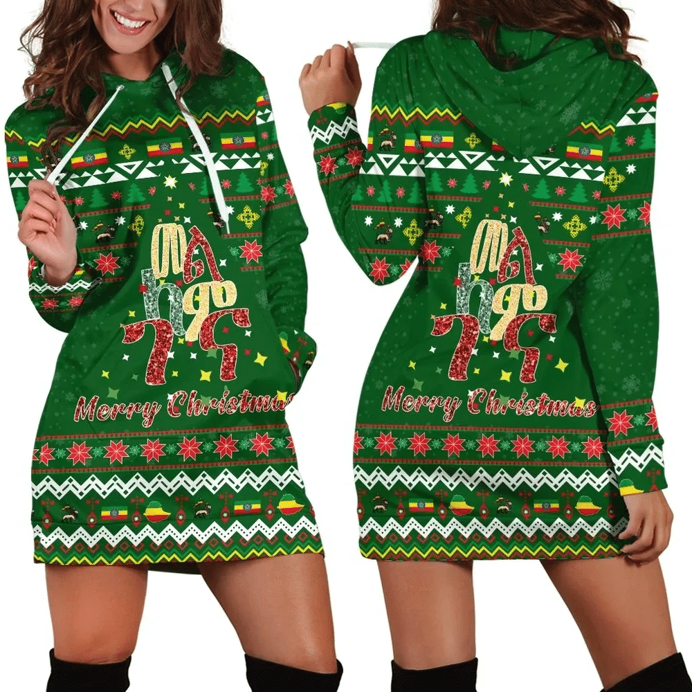 Africa Zone Dress Ethiopia Christmas Day Women Hoodie Dress For Women