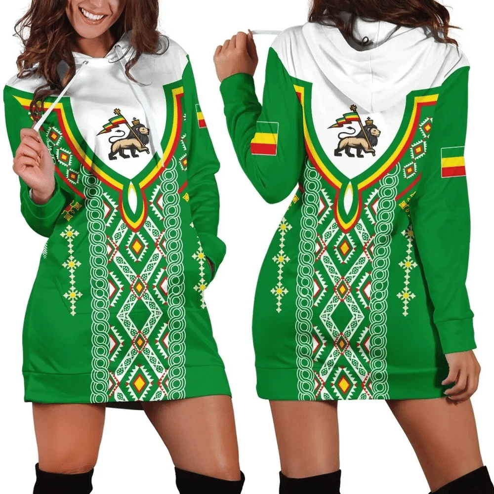 Africa Zone Dress Ethiopia Ethnic Wallpaper Women Hoodie Dress For Women